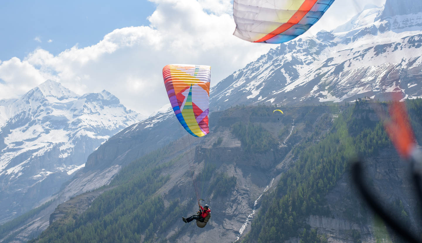 Flug von der Doldenhornhütte